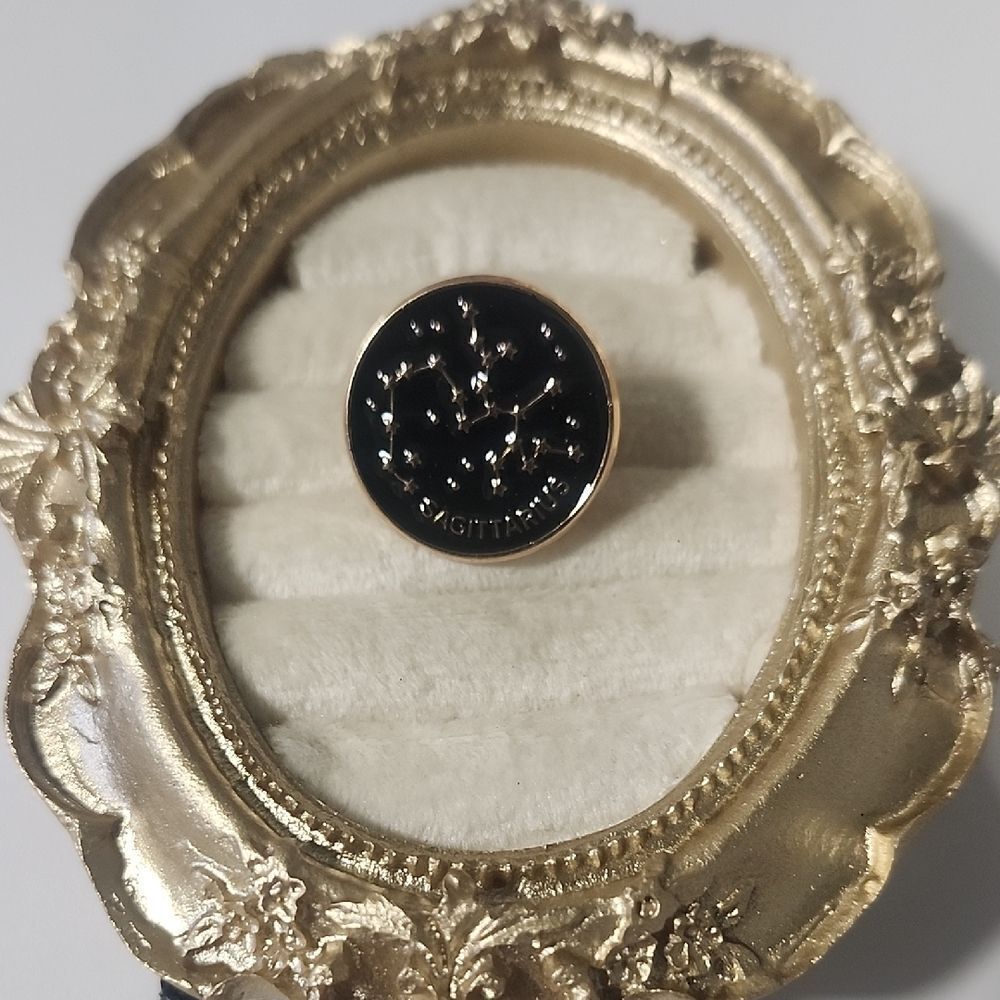 Gold and Black Sagittarius Pin